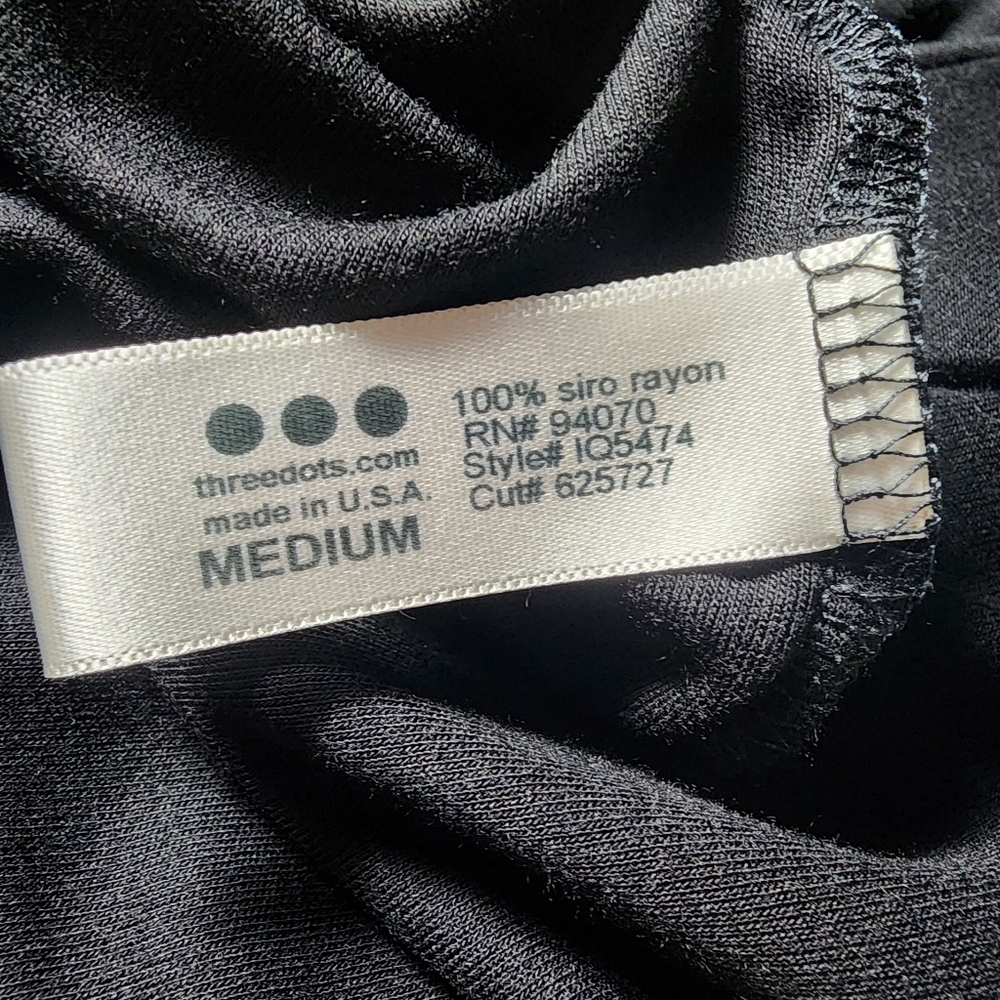 Black Three Dots "Christina" Ruched Jersey Dress - Picture 12 of 13